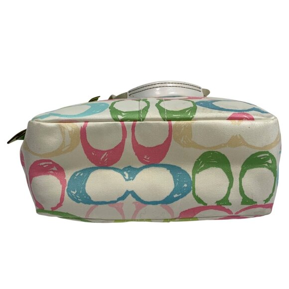 COACH Hampton Pastel Signature Scribble Shoulder Bag Tote 247 w/ 2 Hang Tags - Picture 5 of 16